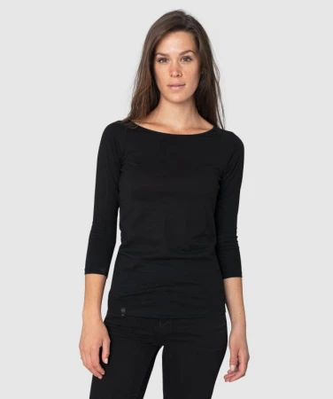 WOOX Ellen Long Black dámské triko