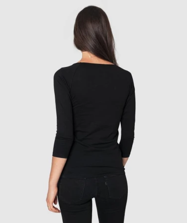 WOOX Ellen Long Black dámské triko