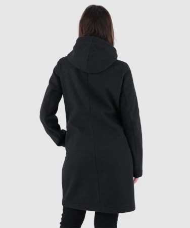 Woox Harlem Black Beauty woolshellový kabát