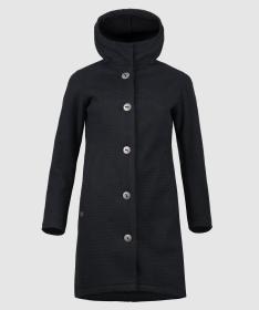 Woox Harlem Black Beauty woolshellový kabát