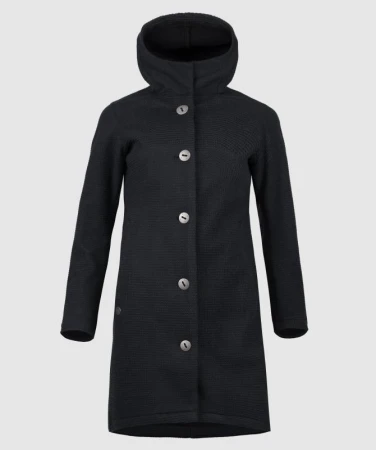 Woox Harlem Black Beauty woolshellový kabát