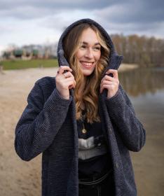 Woox Woolshellový kabát Harlem Blue Nights