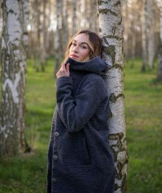 Woox Woolshellový kabát Harlem Blue Nights