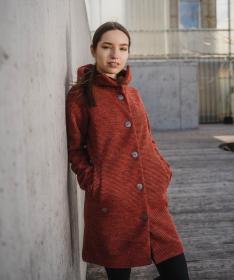 Woox Woolshellový kabát Harlem Lava Falls