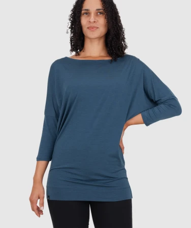 Woox Kerikeri Blue Wing Teal dámské merino triko