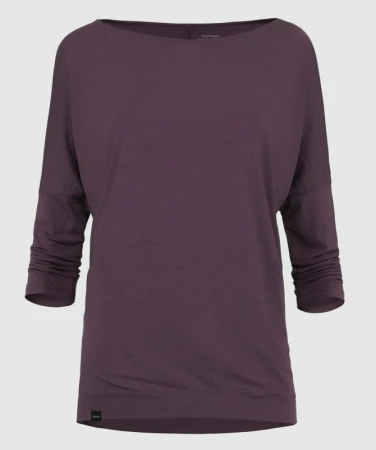 Woox Kerikeri Plum Wine dámské merino triko
