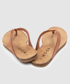 Woox Lora Natura Brown dámske žabky