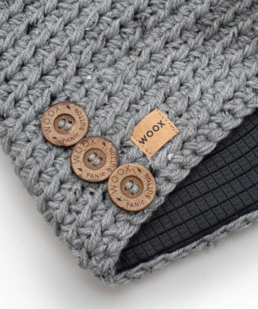 WOOX Mus Button Beanie šedá pánská čepice