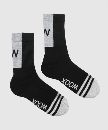 WOOX Nero Black pánské merino ponožky