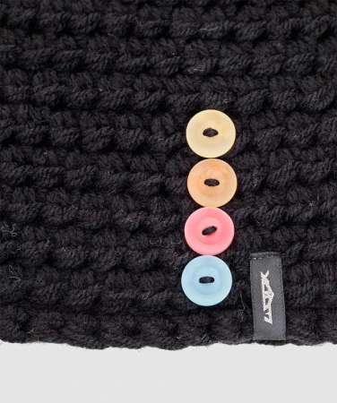 WOOX Night Button Beanie černá pánská čepice