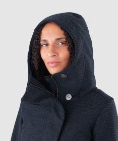 Woox Warley Midnight Navy woolshellová parka
