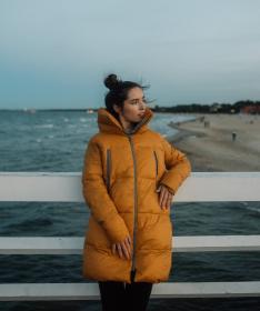 Woox Pinna Buckthorn Brown Chica dámský kabát