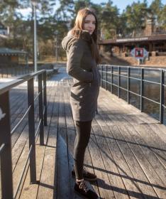 Woox Woolshellový kabát Rajala Dark