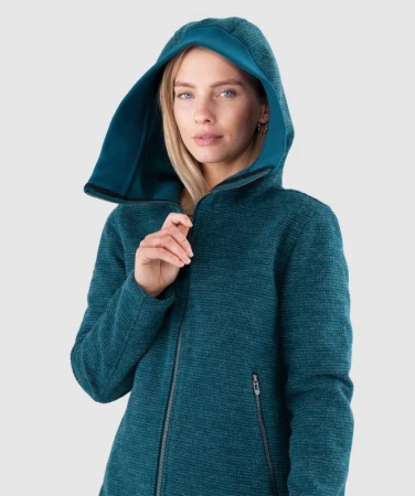 Woox Rajala Legion Blue dámsky Woolshellový kabát