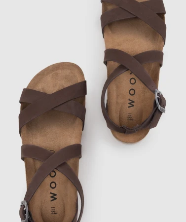 WOOX Serra Brown dámské sandály