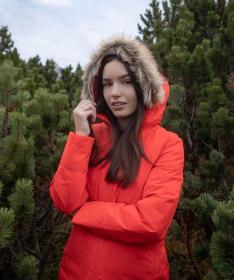 Woox Sonju Fiery Red dámská zimní bunda