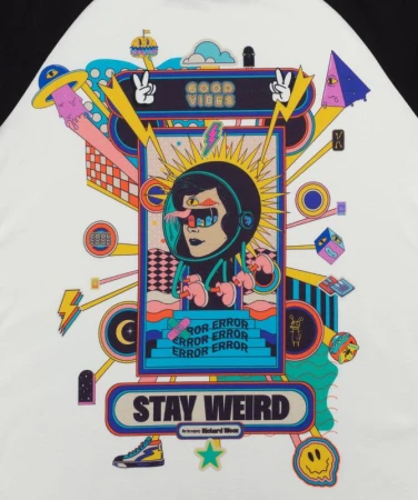 Woox Stay Weird Off White triko