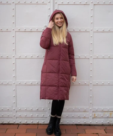 WOOX Ticinese Oxblood Red dámský kabát