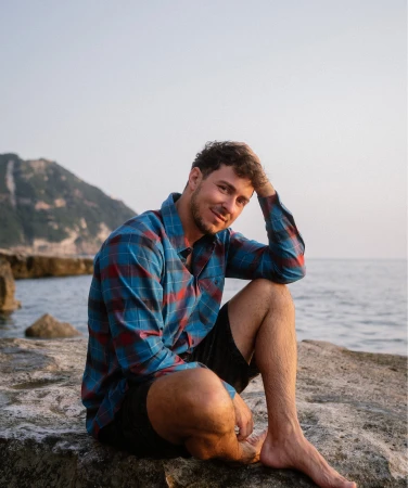 WOOX Tiree Mykonos Blue pánská košile