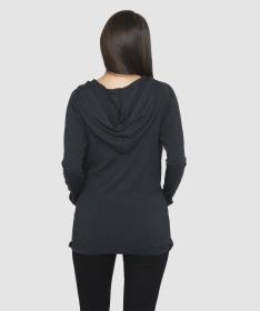 Woox Twister Ladies Hoodie Black kardigan