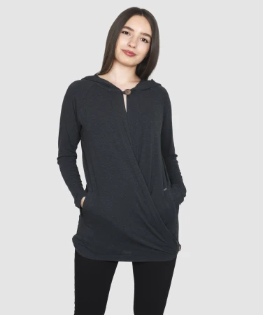 Woox Twister Ladies Hoodie Black kardigán Woox Twister Ladies Hoodie Black kardigán