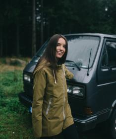 Woox Ventus Urban Fir Green Chica dámská větrovka
