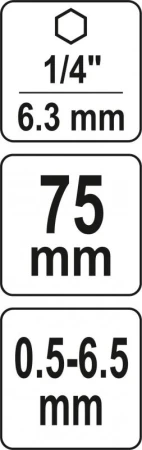Yato Bezklíčové rychloupínací sklíčidlo 0.5-6.5mm HEX