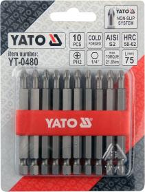 Yato BIT sada 10 ks PH2x75