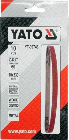 Yato Brusný pás P60 , 10x330mm 10ks
