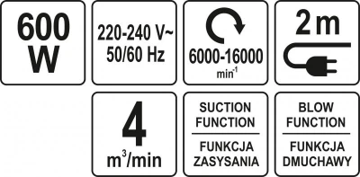 Yato Elektrický fukar 600W