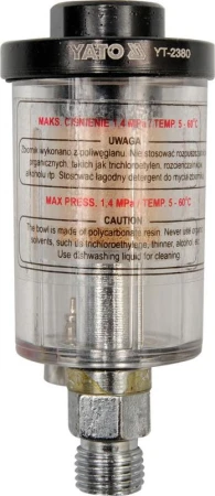 Yato Filtr vzduchu 1/4", max 1,4MPa Yato Filtr vzduchu 1/4", max 1,4MPa