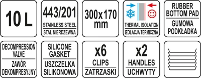 Yato Gastro Gastronomický termos 10l NEREZ
