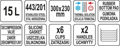 Yato Gastro Gastronomický termos 15l NEREZ