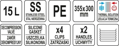 Yato Gastro Gastronomický termos 15l PE