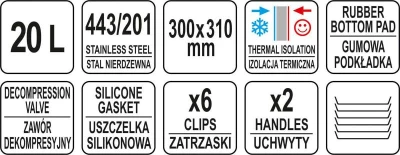 Yato Gastro Gastronomický termos 20l NEREZ