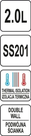 Yato Gastro Stolní termoska s knoflíkem 2,0l