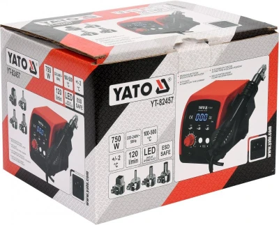 Yato Horkovzdušná pájecí stanice s LED displejem 750W