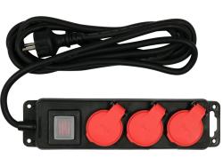 Yato Kabel prodlužovací dílenský 3 m vypínač 3 zásuvky Yato Kabel prodlužovací dílenský 3 m vypínač 3 zásuvky