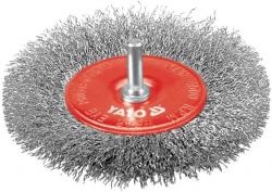 Yato Kartáč drátěný boční s nástavcem do vrtačky 100 mm INOX