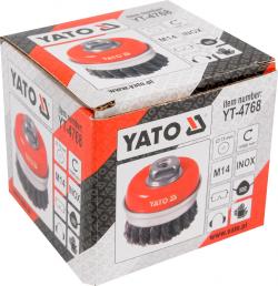 Yato Kartáč drátěný čelní M14 x 75 mm INOX