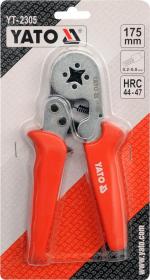 Yato Kleště konektorové 175mm, HRC 44-47, 0,2-6,00mm2