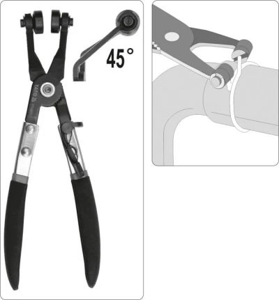 Yato Kleště na samosvorné hadicové spony 230mm 45°