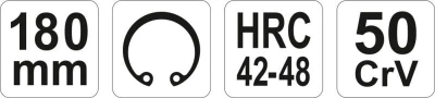 Yato Kleště na ségrovky 180 mm vnitřní ohnuté