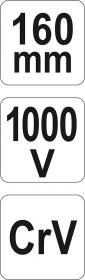 Yato Kleště odizolovací 160mm VDE (1000V)