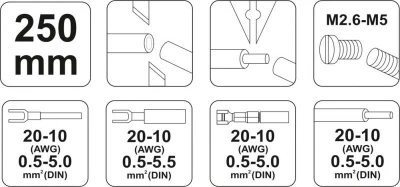 Yato Kleště odizolovací a konektorové 250mm