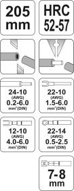Yato Kleště odizolovací a konektorové univerzální 205 mm
