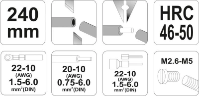 Yato Kliešte odizolačné a konektorové univerzálne 240 mm