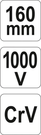 Yato Kleště prodloužené rovné 160mm VDE (1000V)