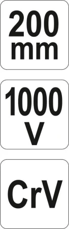 Yato Kleště prodloužené rovné 200mm VDE (1000V)