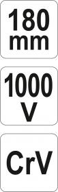 Yato Kleště štípací boční 180mm VDE (1000V)